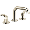 Brizo Litze Widespread Lavatory Faucet with Low Spout - Less Handles 1.5 GPM - Complete Kit - Brilliance® Polished Nickel