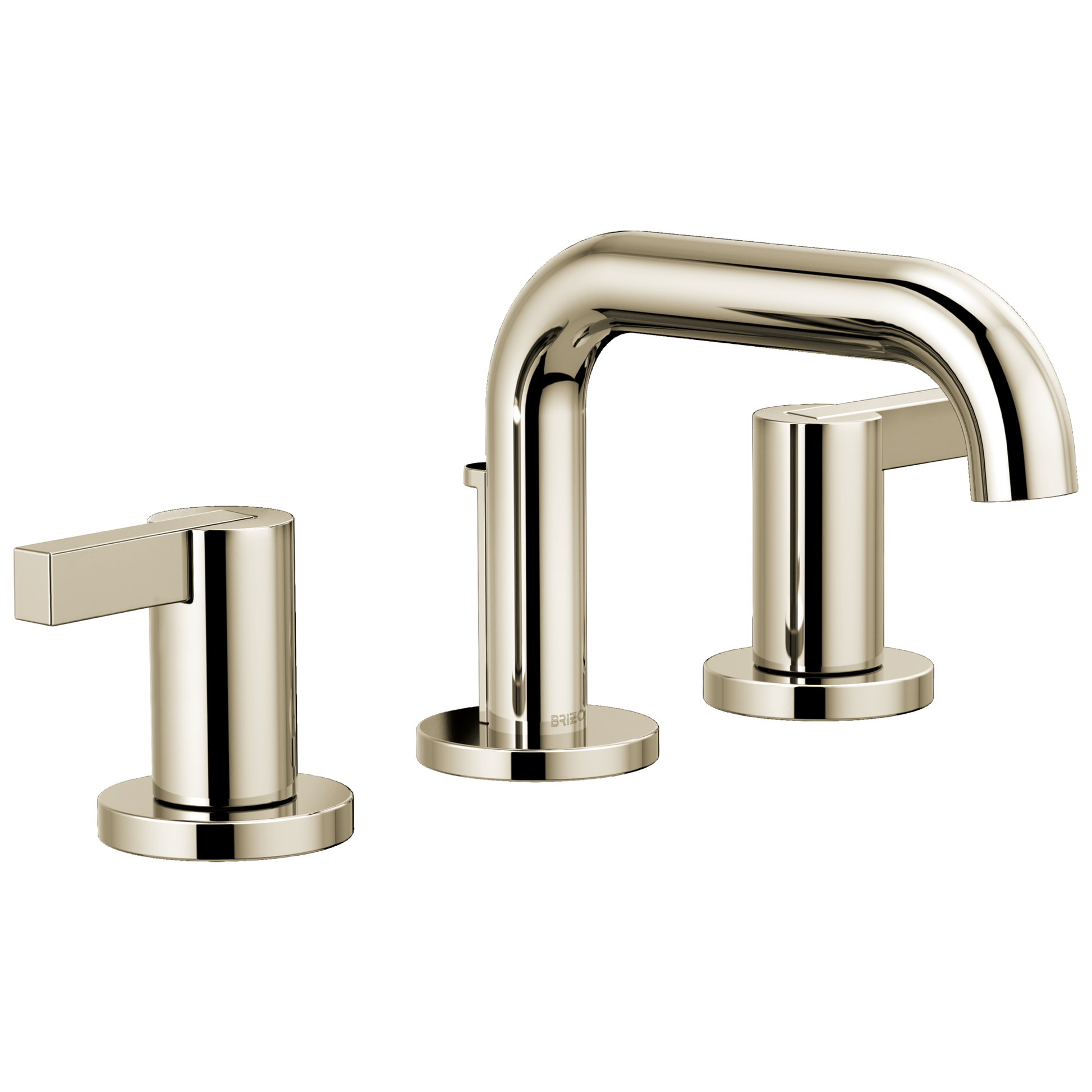 Brizo Litze Widespread Lavatory Faucet with Low Spout - Less Handles 1.5 GPM - Complete Kit - Brilliance® Polished Nickel