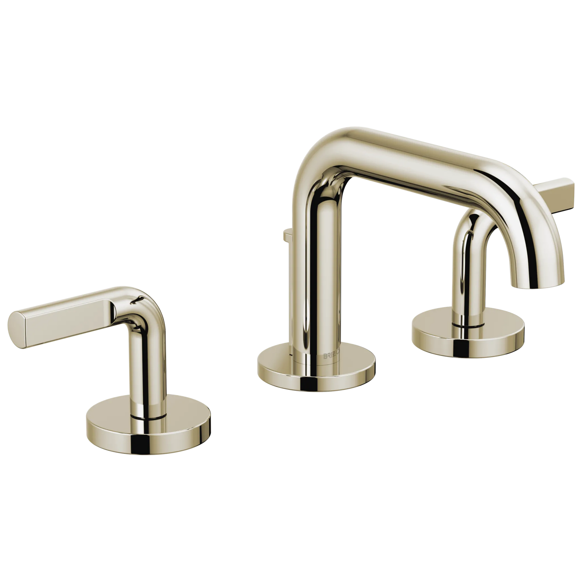Brizo Litze Widespread Lavatory Faucet with Low Spout - Less Handles 1.5 GPM - Complete Kit - Brilliance® Polished Nickel