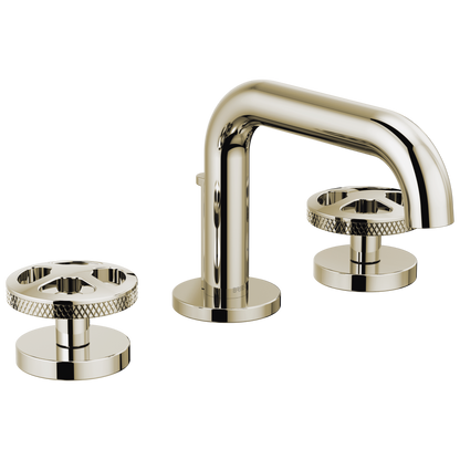 Brizo Litze Widespread Lavatory Faucet with Low Spout - Less Handles 1.5 GPM - Complete Kit - Brilliance® Polished Nickel