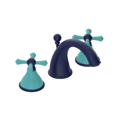 Rubinet Widespread Lav. Set. (less drain) Midnight Blue