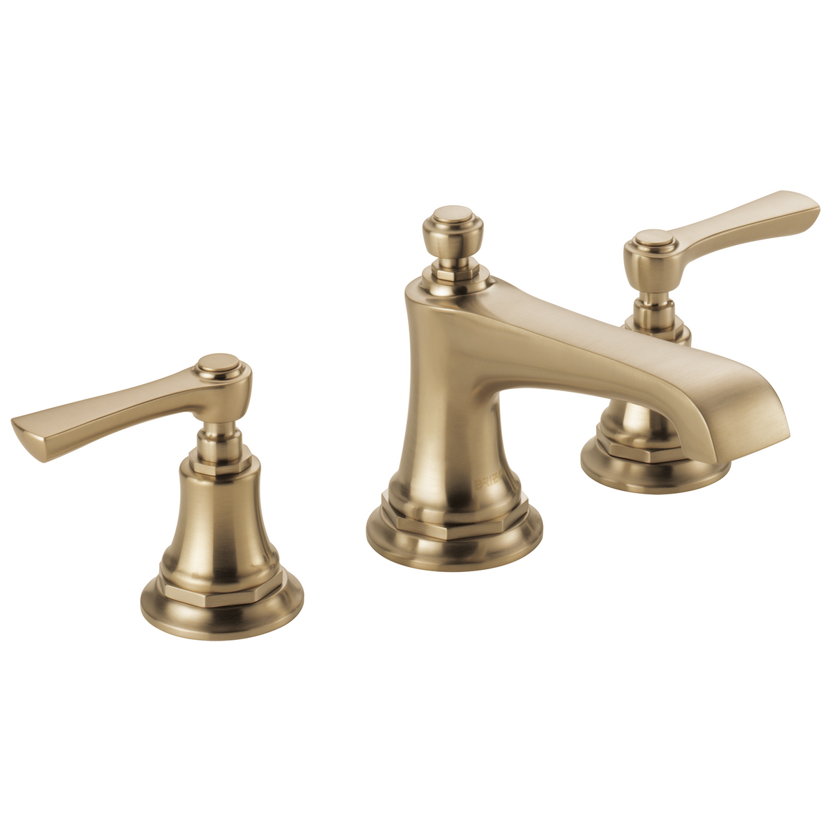 Brizo Rook Widespread Lavatory Faucet - Less Handles 1.5 GPM - Complete Kit - Matte Black / Brilliance® Luxe Nickel®