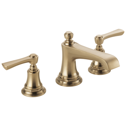Brizo Rook Widespread Lavatory Faucet - Less Handles 1.5 GPM - Complete Kit - Matte Black / Brilliance® Luxe Nickel®