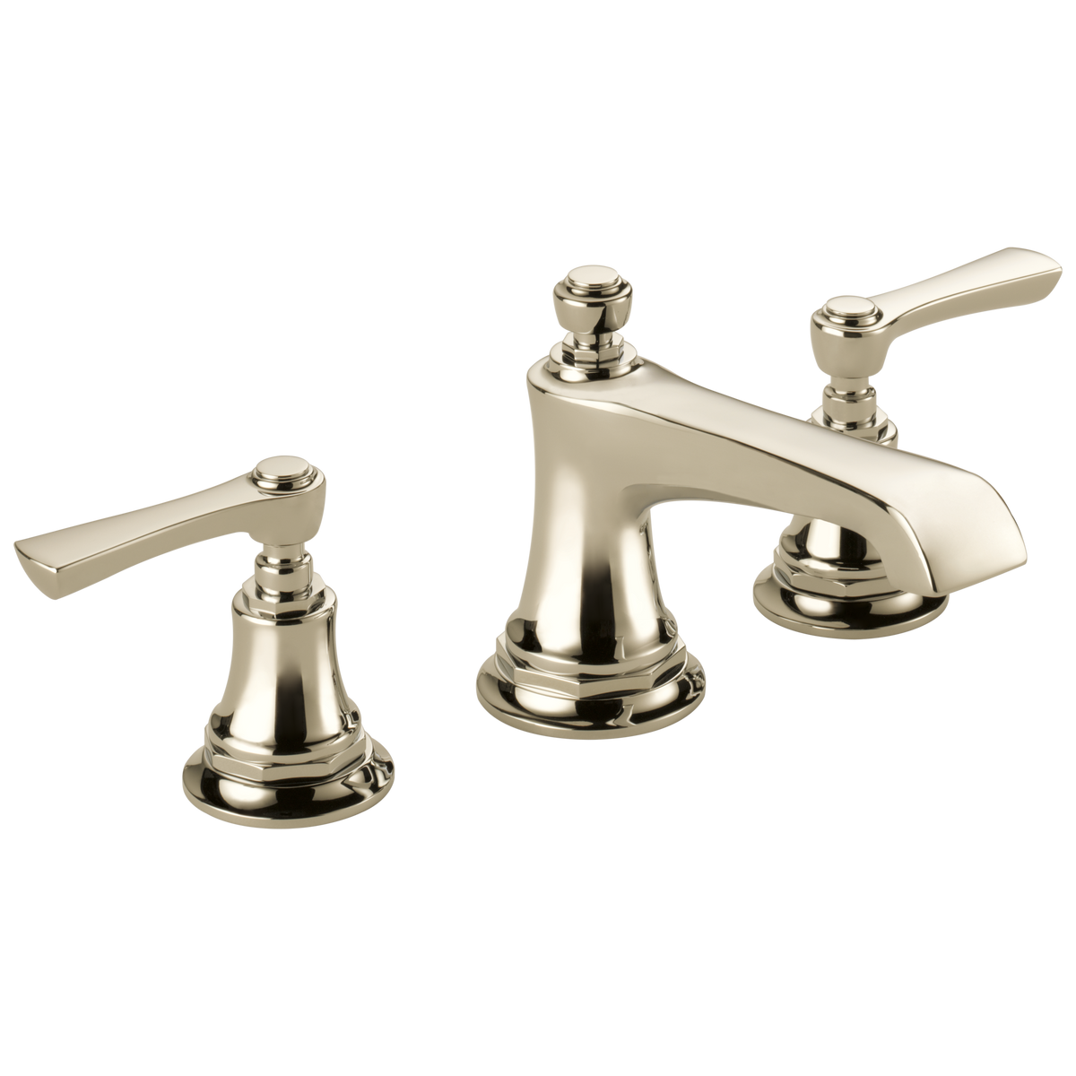 Brizo Rook Widespread Lavatory Faucet - Less Handles 1.2 GPM - Complete Kit - Brilliance® Polished Nickel