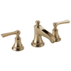 Brizo Rook Widespread Lavatory Faucet with Channel Spout - Less Handles 1.5 GPM - Complete Kit - Matte Black / Brilliance® Luxe Nickel®