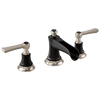 Brizo Rook Widespread Lavatory Faucet with Channel Spout - Less Handles 1.5 GPM - Complete Kit - Matte Black / Brilliance® Luxe Nickel®