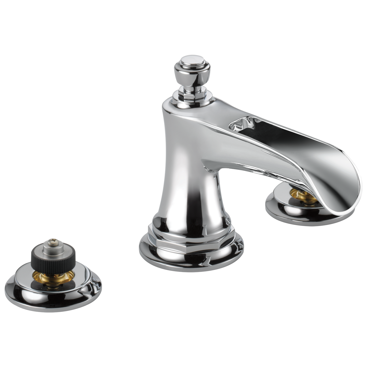 Rook Widespread Lavatory Faucet with Channel Spout - Less Handles 1.2 GPM - Polished Chrome