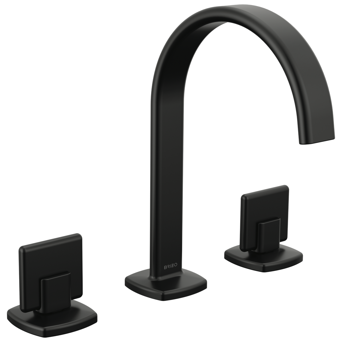 Brizo Allaria Widespread Lavatory Faucet with Arc Spout - Less Handles - Complete Kit - Matte Black