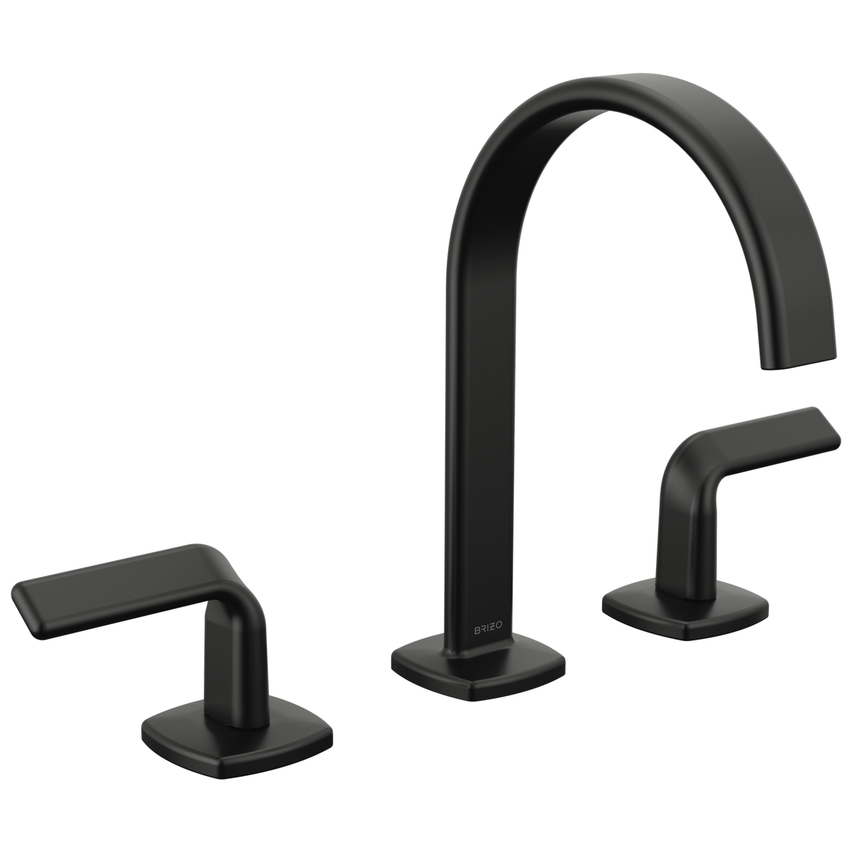 Brizo Allaria Widespread Lavatory Faucet with Arc Spout - Less Handles - Complete Kit - Matte Black