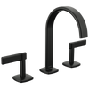 Brizo Allaria Widespread Lavatory Faucet with Arc Spout - Less Handles - Complete Kit - Matte Black