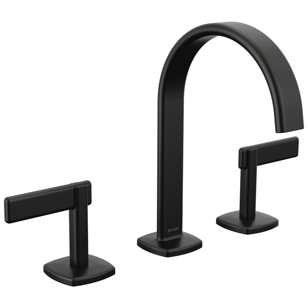 Brizo Allaria Widespread Lavatory Faucet with Arc Spout - Less Handles - Complete Kit - Matte Black