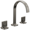 Brizo Allaria Widespread Lavatory Faucet with Arc Spout - Less Handles - Complete Kit - Brilliance® Black Onyx