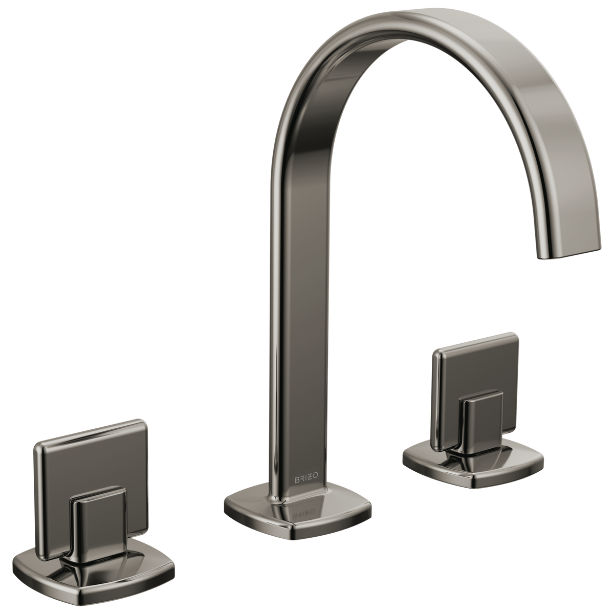Brizo Allaria Widespread Lavatory Faucet with Arc Spout - Less Handles - Complete Kit - Brilliance® Black Onyx