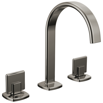 Brizo Allaria Widespread Lavatory Faucet with Arc Spout - Less Handles - Complete Kit - Brilliance® Black Onyx