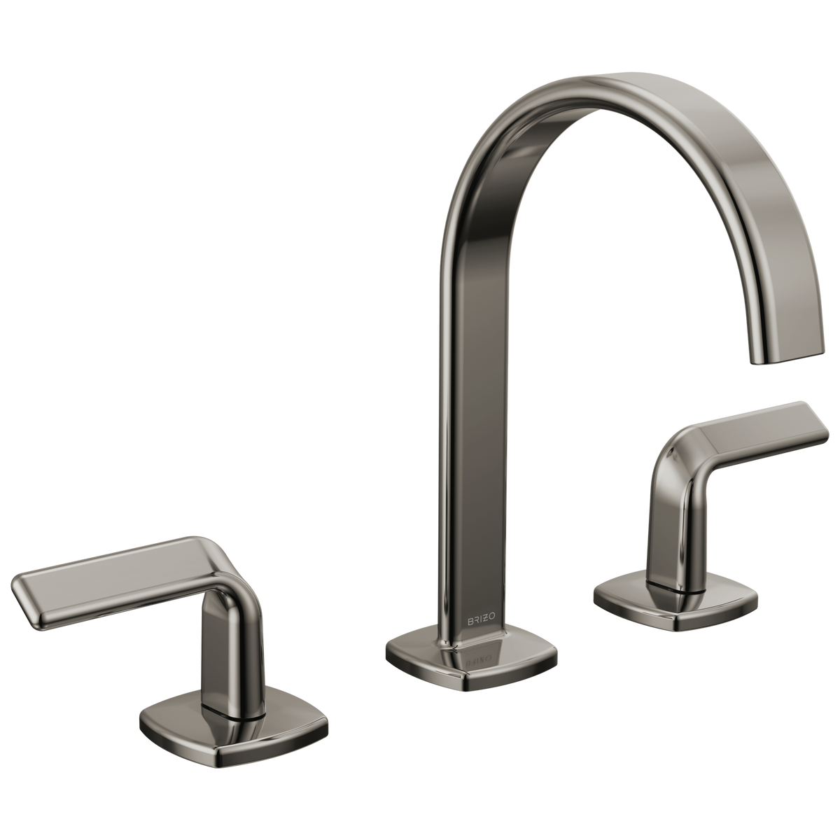 Brizo Allaria Widespread Lavatory Faucet with Arc Spout - Less Handles - Complete Kit - Brilliance® Black Onyx