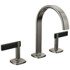 Brizo Allaria Widespread Lavatory Faucet with Arc Spout - Less Handles - Complete Kit - Brilliance® Black Onyx