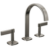 Brizo Allaria Widespread Lavatory Faucet with Arc Spout - Less Handles - Complete Kit - Brilliance® Black Onyx