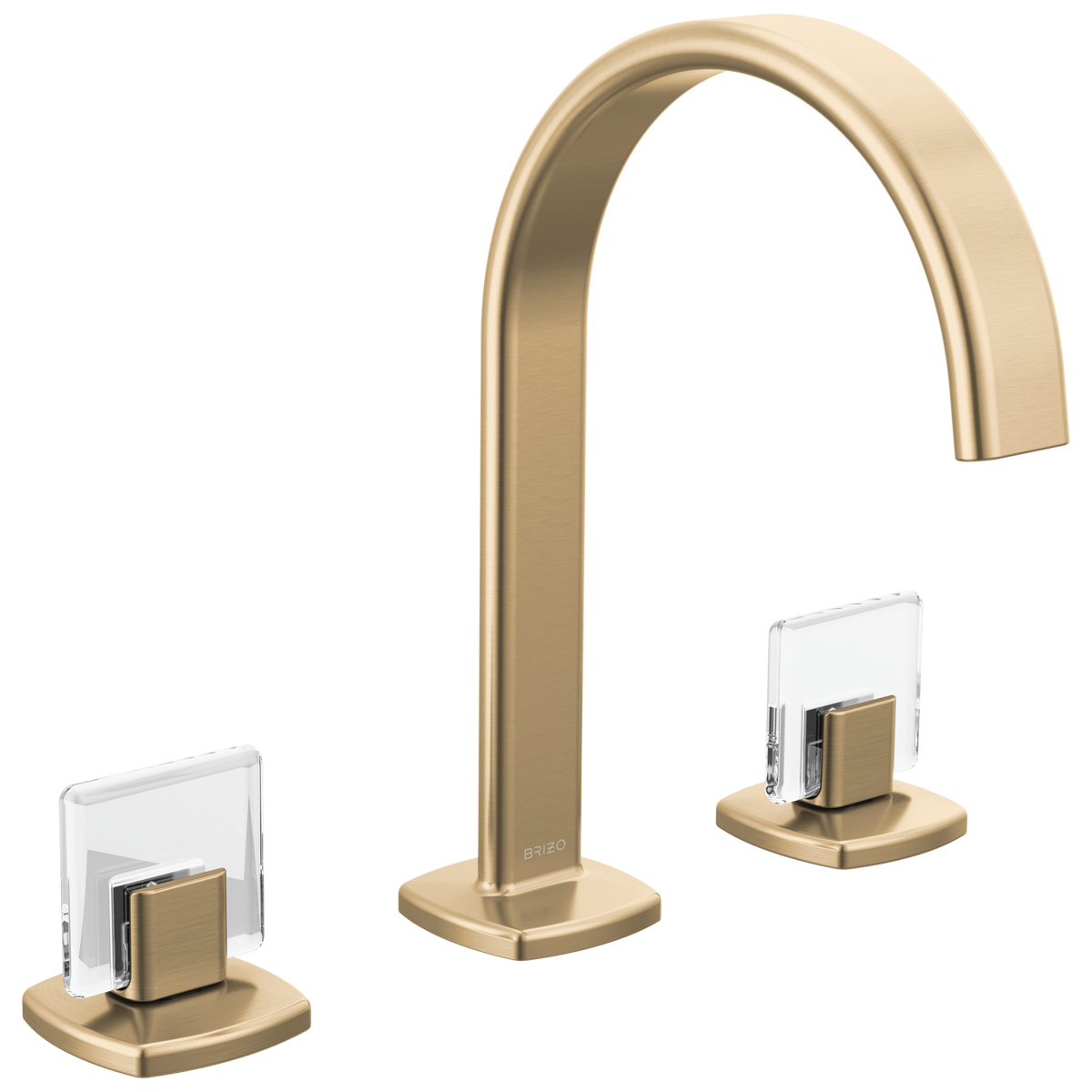 Brizo Allaria Widespread Lavatory Faucet with Arc Spout - Less Handles - Complete Kit - Brilliance® Luxe Gold®