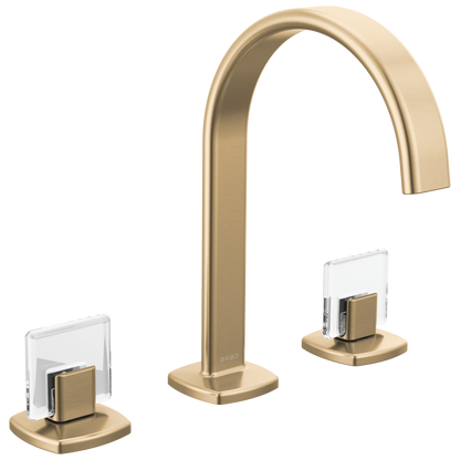 Brizo Allaria Widespread Lavatory Faucet with Arc Spout - Less Handles - Complete Kit - Brilliance® Luxe Gold®