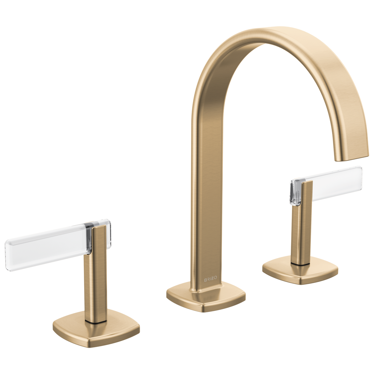 Brizo Allaria Widespread Lavatory Faucet with Arc Spout - Less Handles - Complete Kit - Brilliance® Luxe Gold®