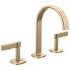 Brizo Allaria Widespread Lavatory Faucet with Arc Spout - Less Handles - Complete Kit - Brilliance® Luxe Gold®