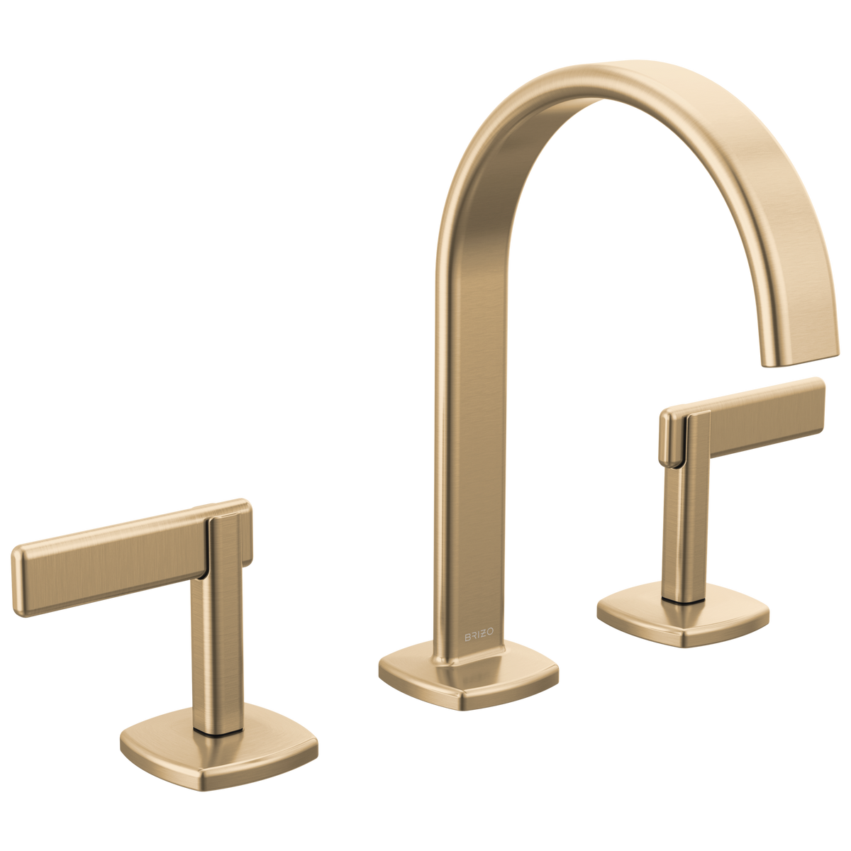 Brizo Allaria Widespread Lavatory Faucet with Arc Spout - Less Handles - Complete Kit - Brilliance® Luxe Gold®
