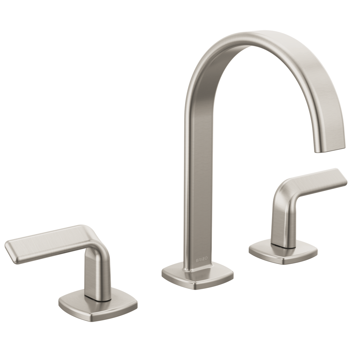 Brizo Allaria Widespread Lavatory Faucet with Arc Spout - Less Handles - Complete Kit - Brilliance® Luxe Nickel®