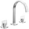 Brizo Allaria Widespread Lavatory Faucet with Arc Spout - Less Handles - Complete Kit - Polished Chrome