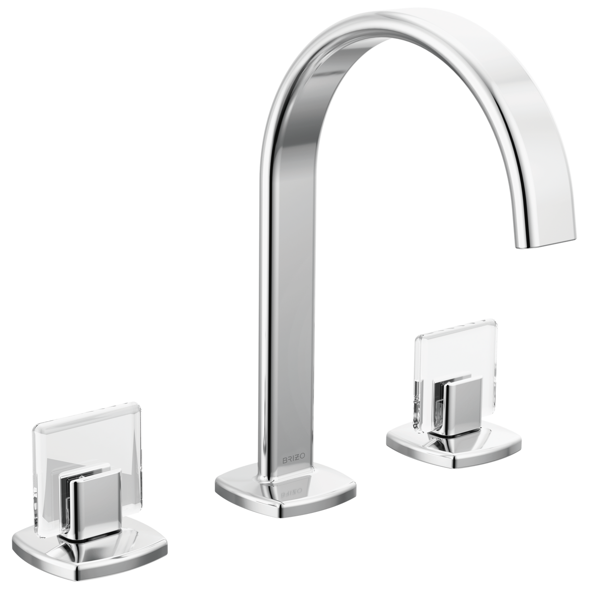 Brizo Allaria Widespread Lavatory Faucet with Arc Spout - Less Handles - Complete Kit - Polished Chrome