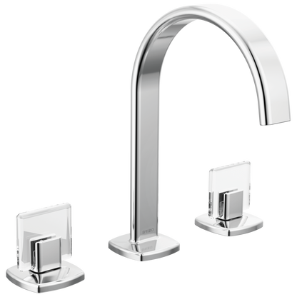 Brizo Allaria Widespread Lavatory Faucet with Arc Spout - Less Handles - Complete Kit - Polished Chrome