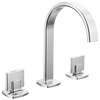 Brizo Allaria Widespread Lavatory Faucet with Arc Spout - Less Handles - Complete Kit - Polished Chrome