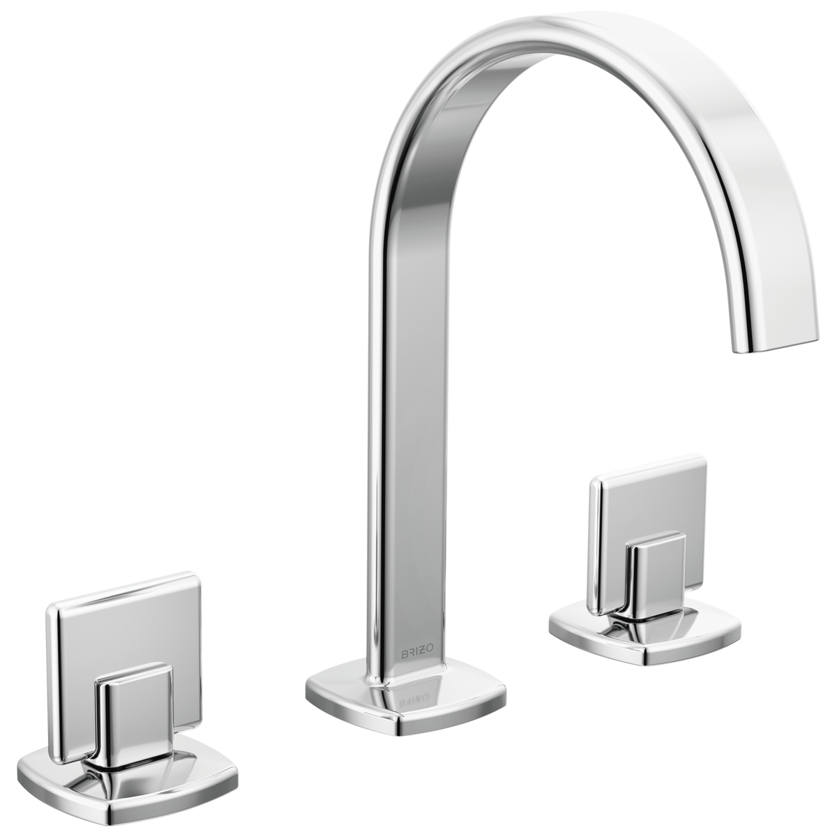 Brizo Allaria Widespread Lavatory Faucet with Arc Spout - Less Handles - Complete Kit - Polished Chrome