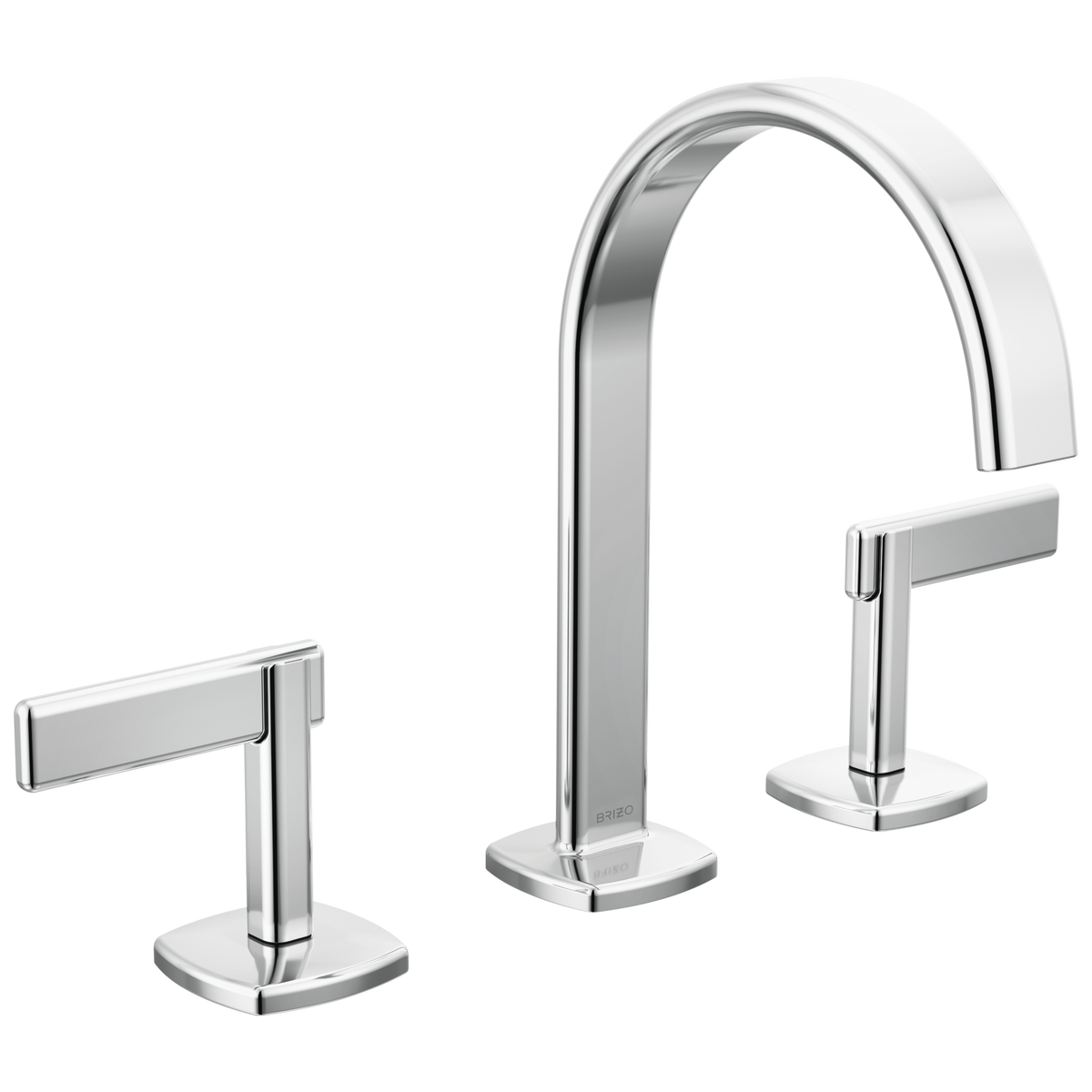 Brizo Allaria Widespread Lavatory Faucet with Arc Spout - Less Handles - Complete Kit - Polished Chrome