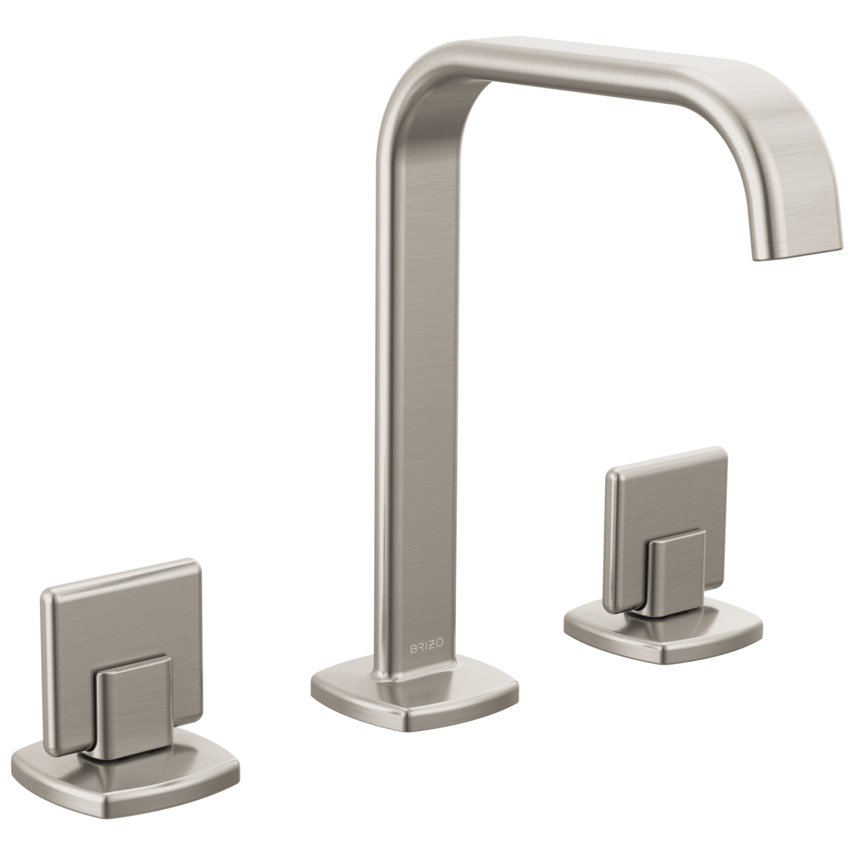 Brizo Allaria Widespread Lavatory Faucet with Square Spout - Less Handles - Complete Kit - Brilliance® Luxe Nickel®