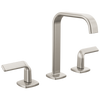 Brizo Allaria Widespread Lavatory Faucet with Square Spout - Less Handles - Complete Kit - Brilliance® Luxe Nickel®