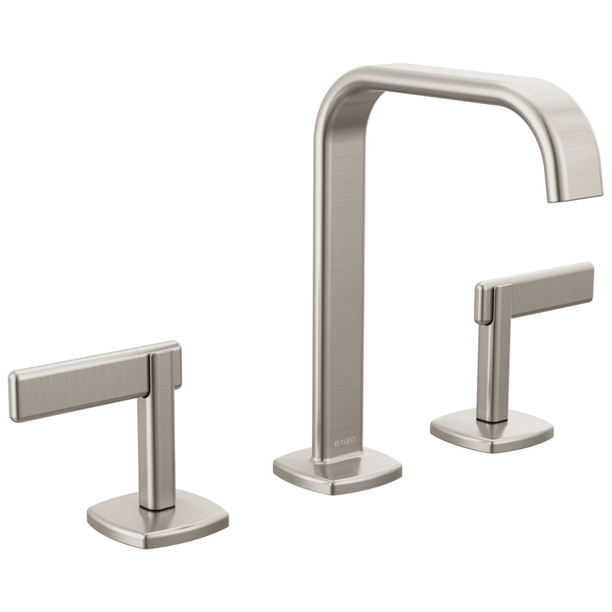 Brizo Allaria Widespread Lavatory Faucet with Square Spout - Less Handles - Complete Kit - Brilliance® Luxe Nickel®
