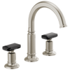 Brizo Invari Widespread Lavatory Faucet with Arc Spout - Less Handles 1.5 GPM - Complete Kit - Brilliance® Luxe Nickel®