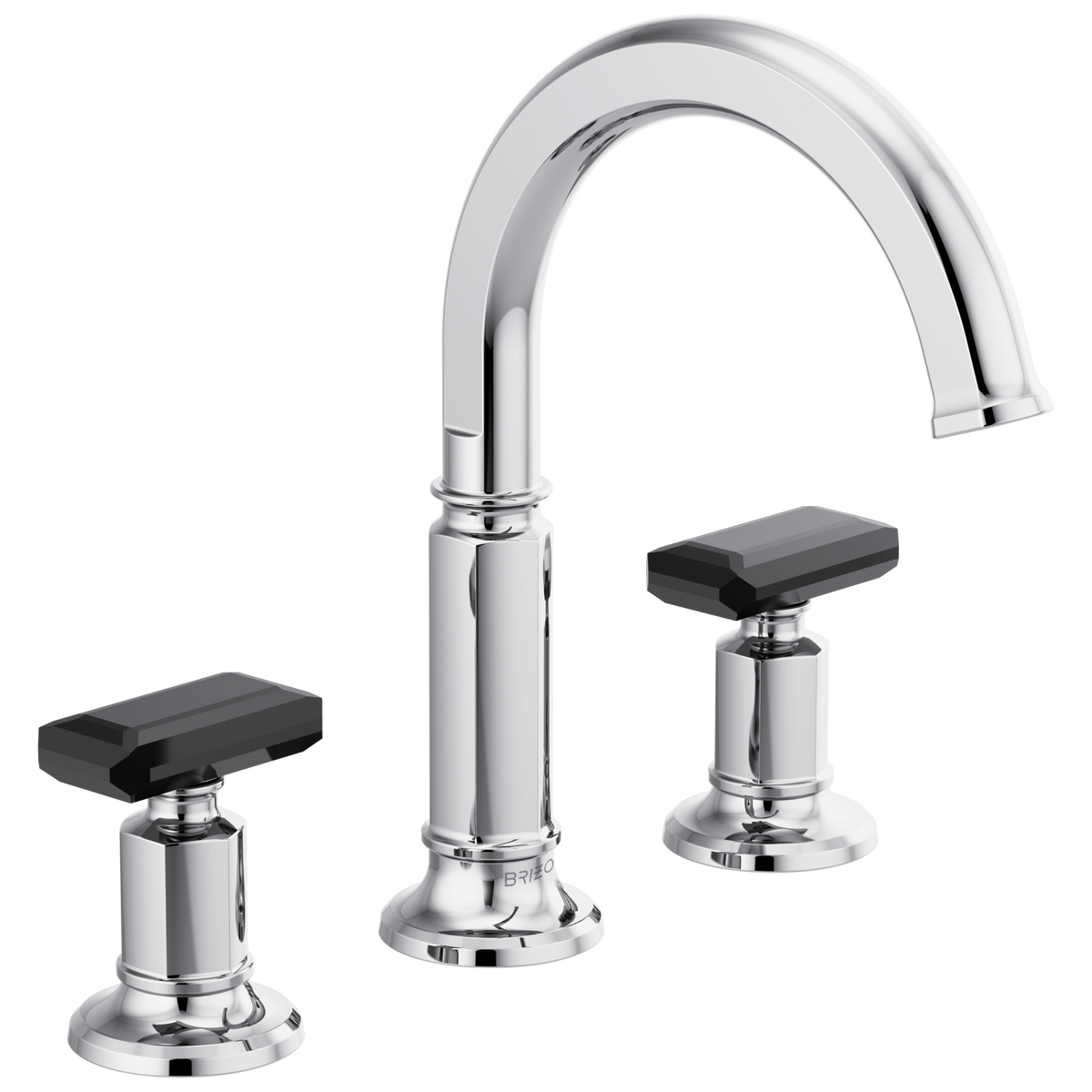 Brizo Invari Widespread Lavatory Faucet with Arc Spout - Less Handles 1.5 GPM - Complete Kit - Polished Chrome