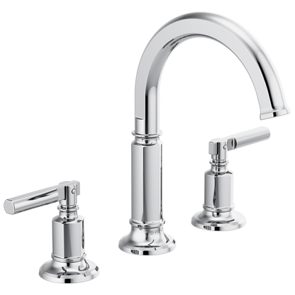 Brizo Invari Widespread Lavatory Faucet with Arc Spout - Less Handles 1.5 GPM - Complete Kit - Polished Chrome