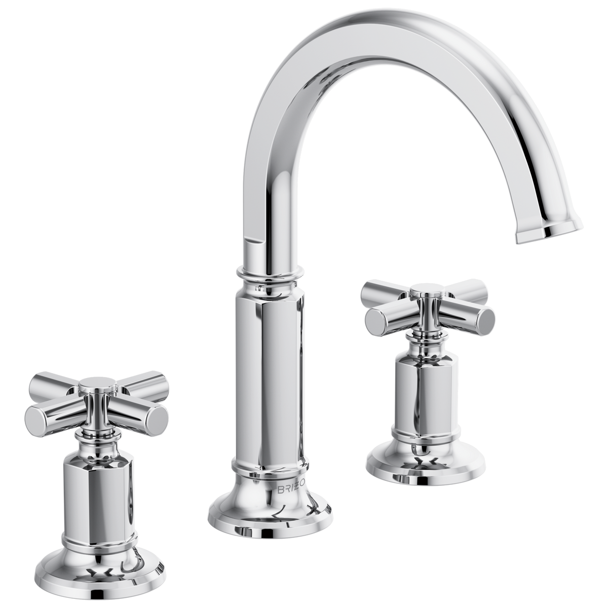 Brizo Invari Widespread Lavatory Faucet with Arc Spout - Less Handles 1.5 GPM - Complete Kit - Polished Chrome