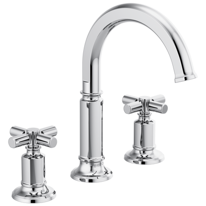 Brizo Invari Widespread Lavatory Faucet with Arc Spout - Less Handles 1.5 GPM - Complete Kit - Polished Chrome
