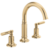 Brizo Invari Widespread Lavatory Faucet with Arc Spout - Less Handles 1.5 GPM - Complete Kit - Brilliance® Polished Gold