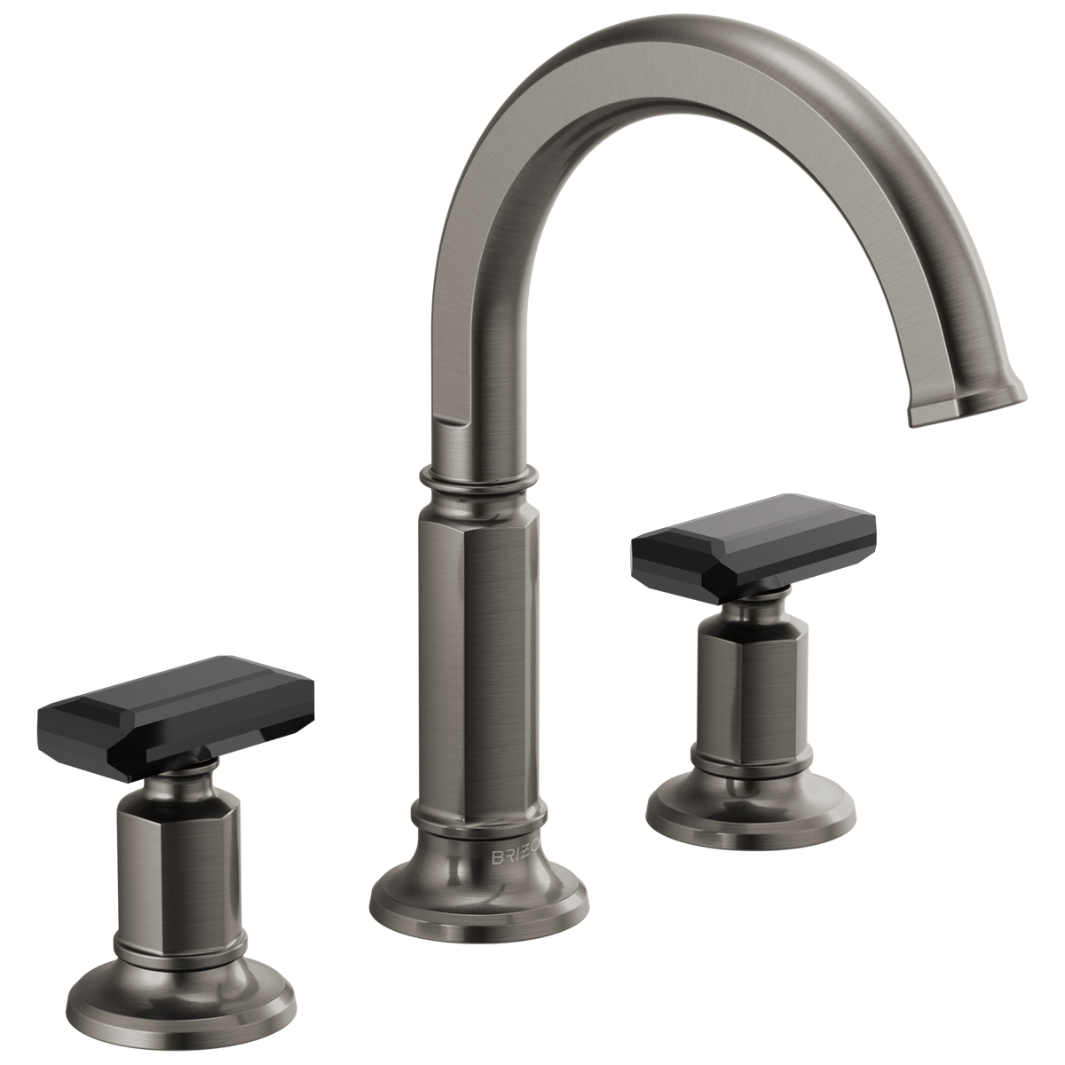 Brizo Invari Widespread Lavatory Faucet with Arc Spout - Less Handles 1.5 GPM - Complete Kit - Brilliance® Luxe Gold®
