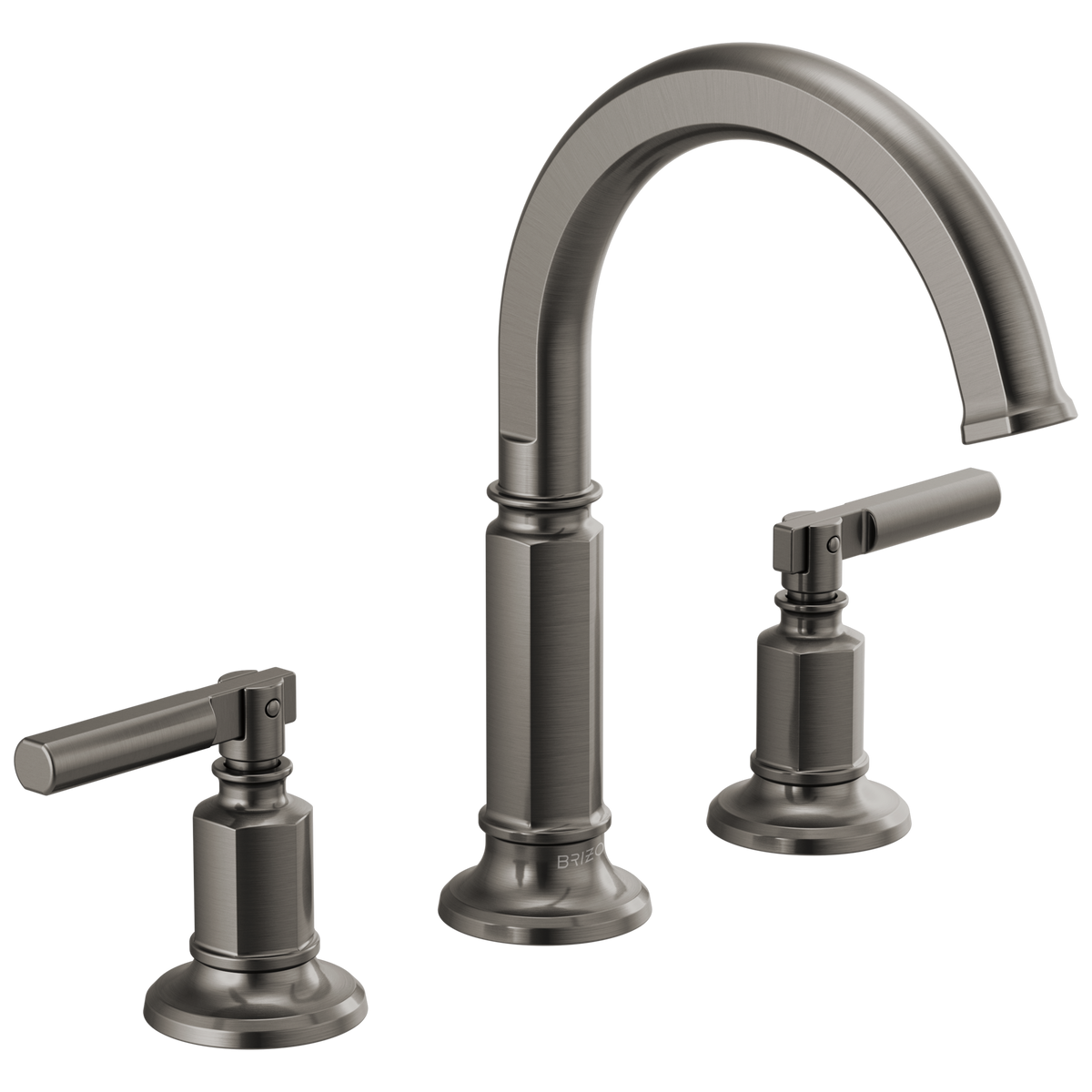 Brizo Invari Widespread Lavatory Faucet with Arc Spout - Less Handles 1.5 GPM - Complete Kit - Brilliance® Luxe Gold®