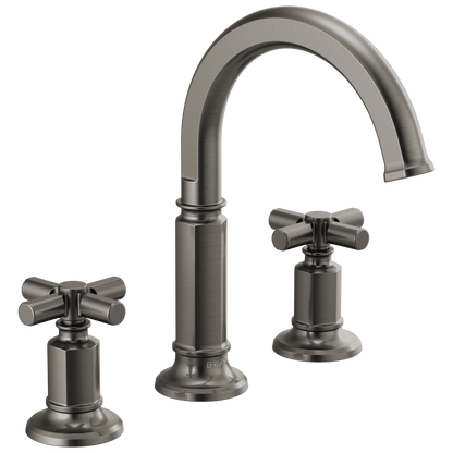 Brizo Invari Widespread Lavatory Faucet with Arc Spout - Less Handles 1.5 GPM - Complete Kit - Brilliance® Luxe Gold®