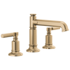 Brizo Invari Widespread Lavatory Faucet with Column Spout - Less Handles 1.5 GPM - Complete Kit - Brilliance® Luxe Gold®