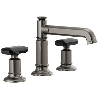 Brizo Invari Widespread Lavatory Faucet with Column Spout - Less Handles 1.2 GPM - Complete Kit - Brilliance® Luxe Steel®