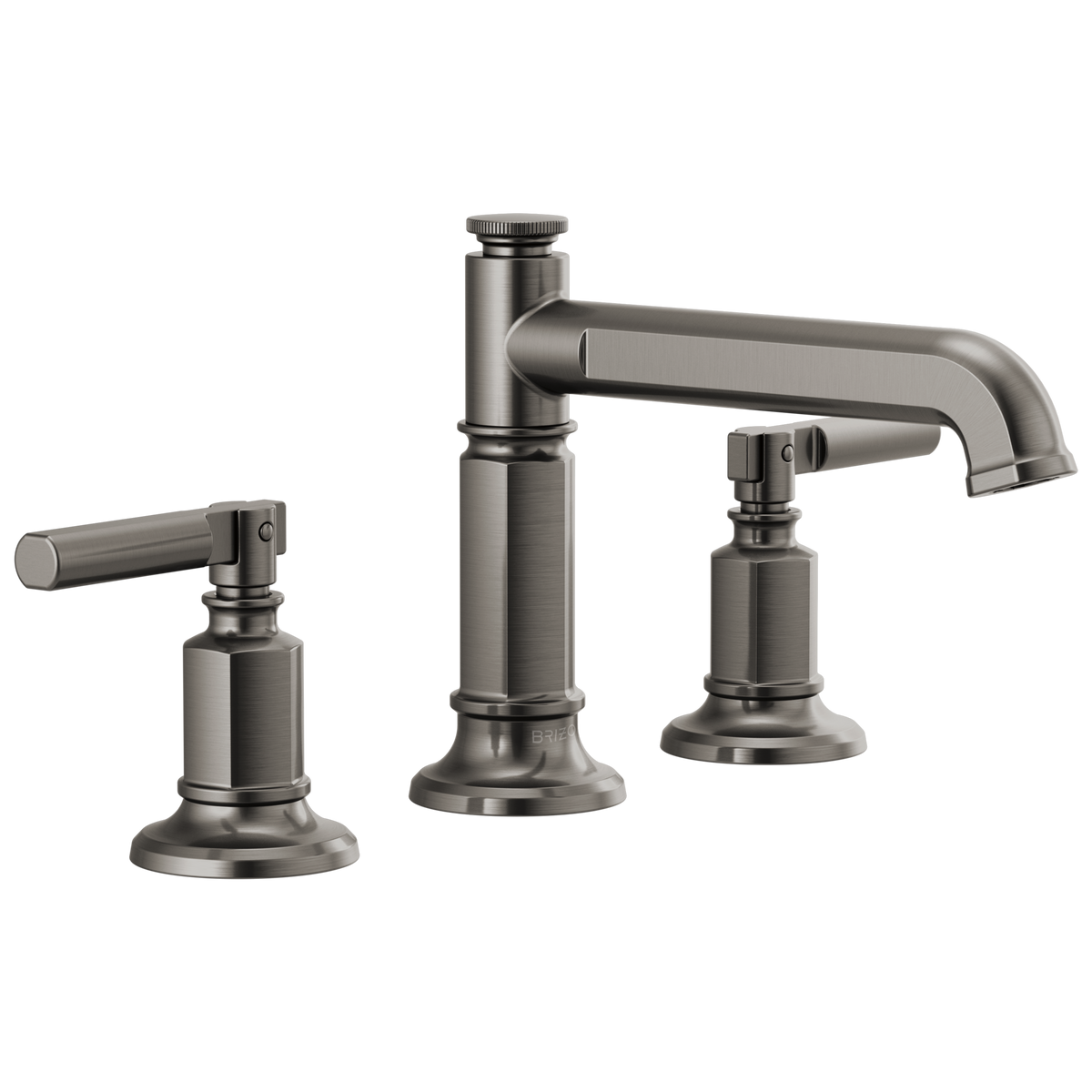 Brizo Invari Widespread Lavatory Faucet with Column Spout - Less Handles 1.2 GPM - Complete Kit - Brilliance® Luxe Steel®
