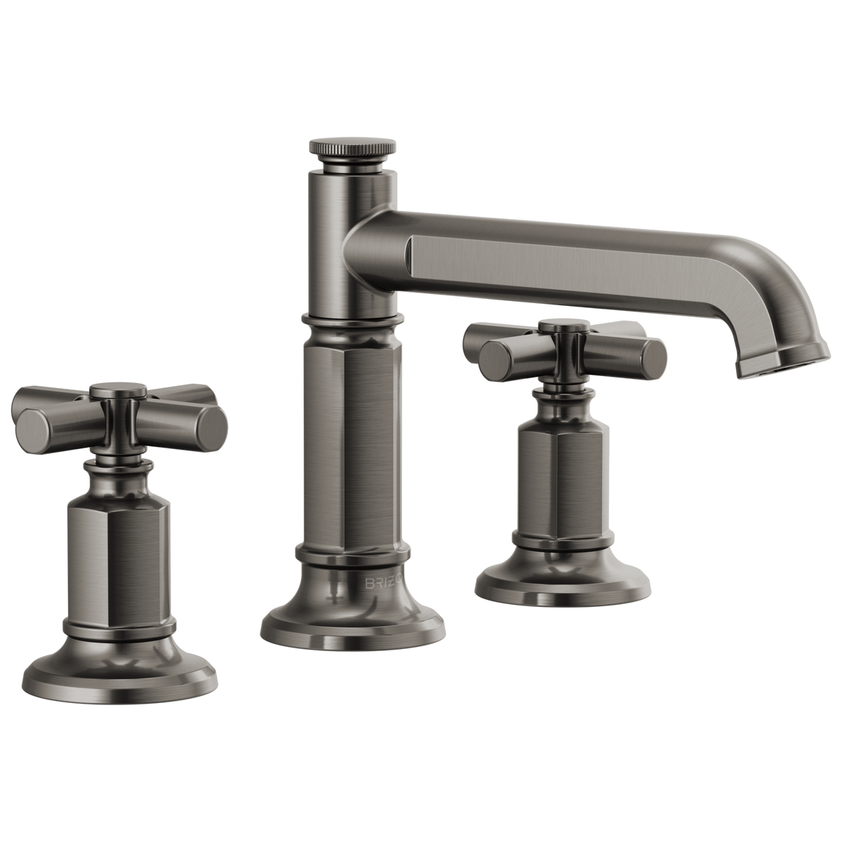 Brizo Invari Widespread Lavatory Faucet with Column Spout - Less Handles 1.2 GPM - Complete Kit - Brilliance® Luxe Steel®