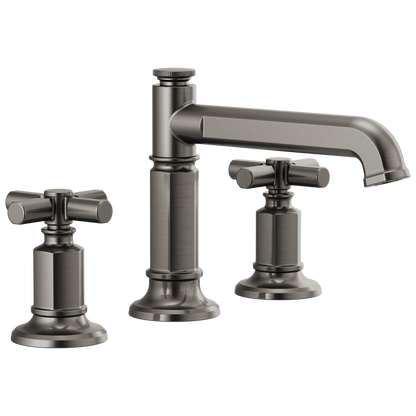 Brizo Invari Widespread Lavatory Faucet with Column Spout - Less Handles 1.2 GPM - Complete Kit - Brilliance® Luxe Steel®